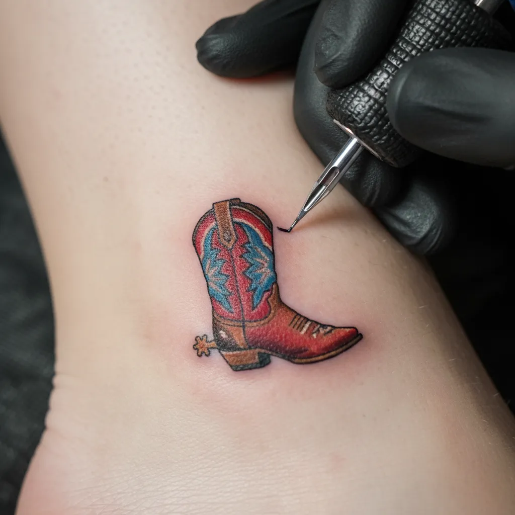 cowboy-boot tattoo