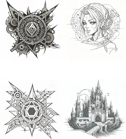 Cyber Sigilism tattoo designs