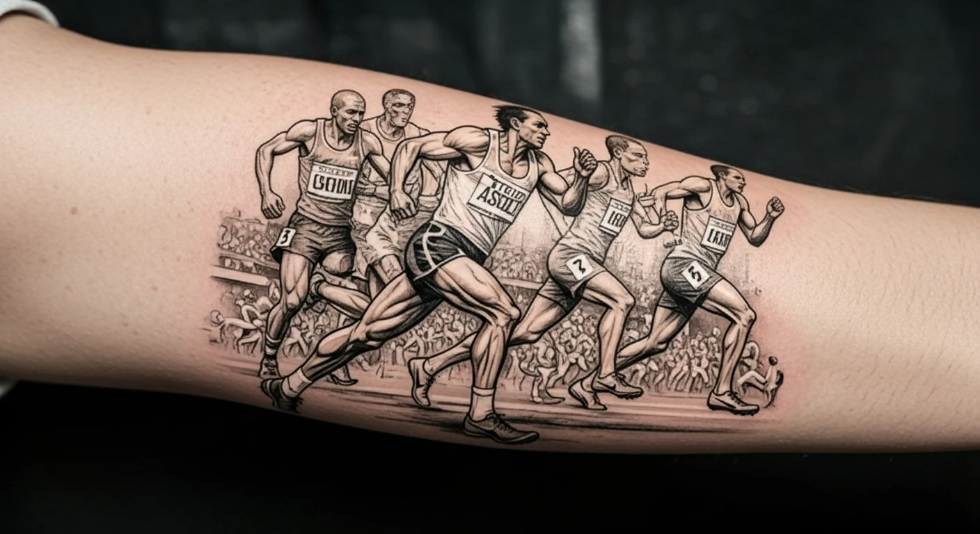 runner tattoo