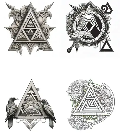 Valknut tattoo designs